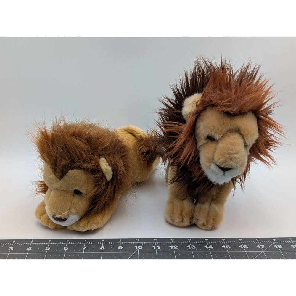 Wildlife Tree Lion Plush Brown Lot of 2 Stuffed Animal Toy‎